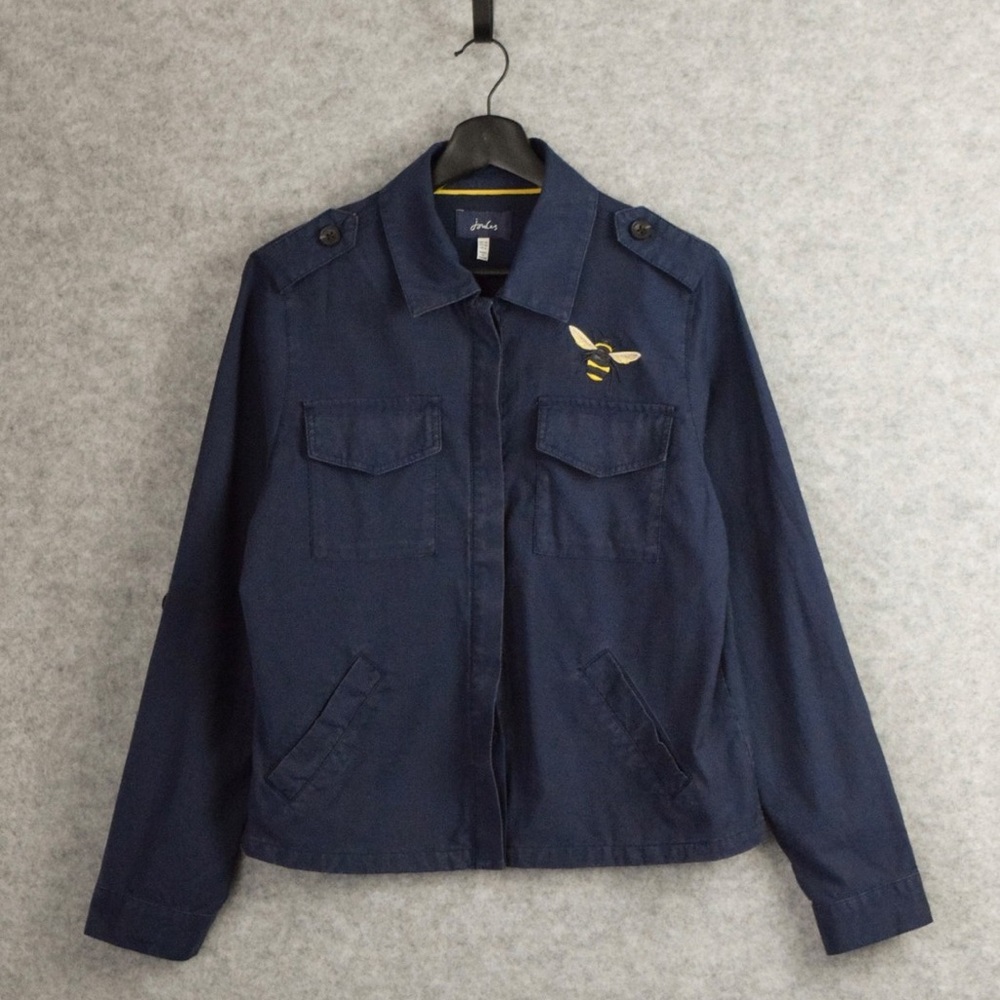 Joules Dark Blue Jacket with Yellow Trim bumblebee military